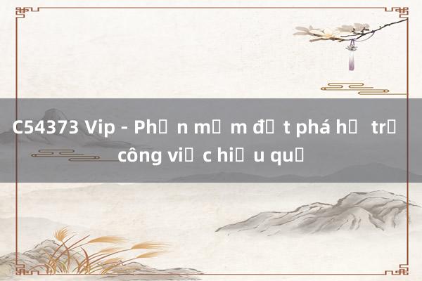 C54373 Vip - Phần mềm đột phá hỗ trợ công việc hiệu quả