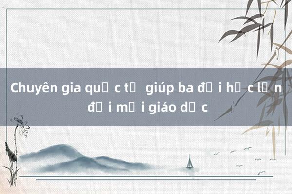 Chuyên gia quốc tế giúp ba đại học lớn đổi mới giáo dục