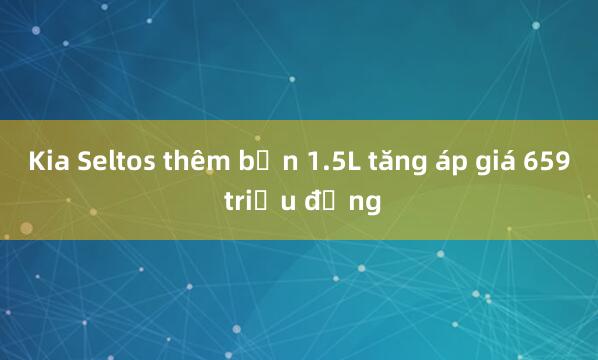 Kia Seltos thêm bản 1.5L tăng áp giá 659 triệu đồng