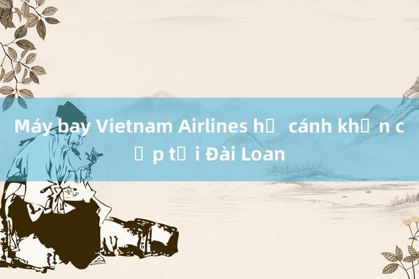 Máy bay Vietnam Airlines hạ cánh khẩn cấp tại Đài Loan